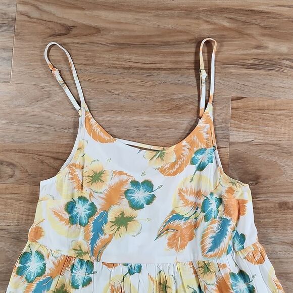 🔹️🔺️NWT Roxy White Lightweight Hibiscus Sun Dress XSmall - Picture 5 of 12